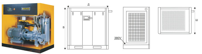 Винтовые компрессоры с прямым приводом мощностью 110 - 400 кВт